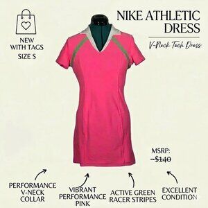 Nike Tennis Dress Pickleball Golf Athletic Sports Pink Green Small New